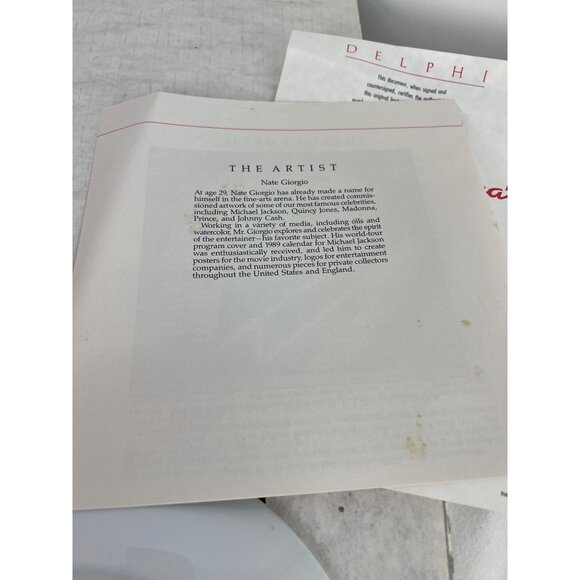 Beatles "Hello America" Collectible Plate By Delphi Limited Edition 1991 Artist - Picture 5 of 6